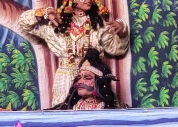 रासलीला के तीसरे दिन कालिया नाग दमन के लीला का हुआ मंचन।।