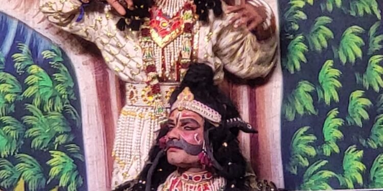 रासलीला के तीसरे दिन कालिया नाग दमन के लीला का हुआ मंचन।।