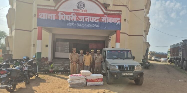 शराब तस्कर बोलेरो के साथ 13 पेटी शराब सहित गिरफ्तार।