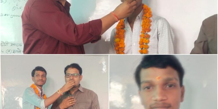 नवोदय प्रवेश परीक्षा में सत्यम एकेडमी से अनुज कुमार चयनित।