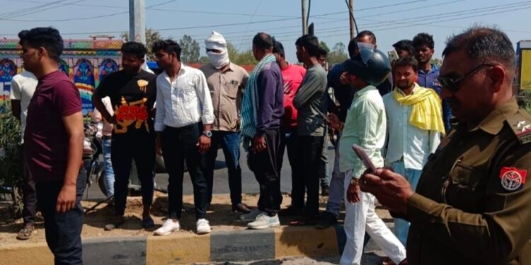 बस के चपेट में आने से वृद्ध व्यक्ति की मौत।