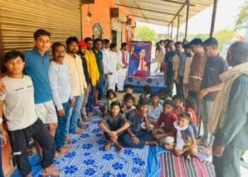 समाजवादी पार्टी ने मनाया बाबा साहब का जन्मदिन।