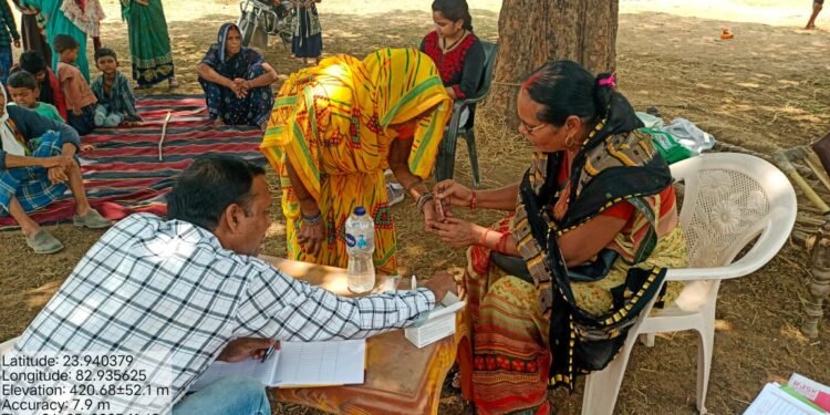 मलेरिया जांच कैम्प का हुआ आयोजन।