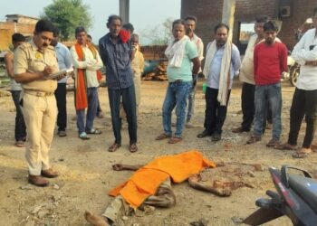 सड़क किनारे रखे ईंट के ढेर में टकराई पल्सर,युवक की मौत।