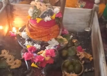 शिव शक्ति महिला मंडल ने किया रुद्राभिषेक।