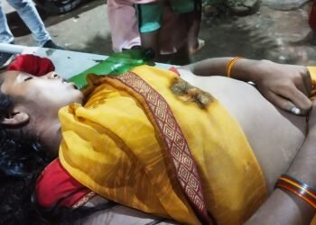 बाईक से गिरने से महिला की मौत।