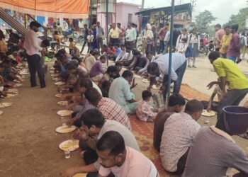 श्रीकृष्ण के छठी पर भव्य भंडारे का आयोजन ।।