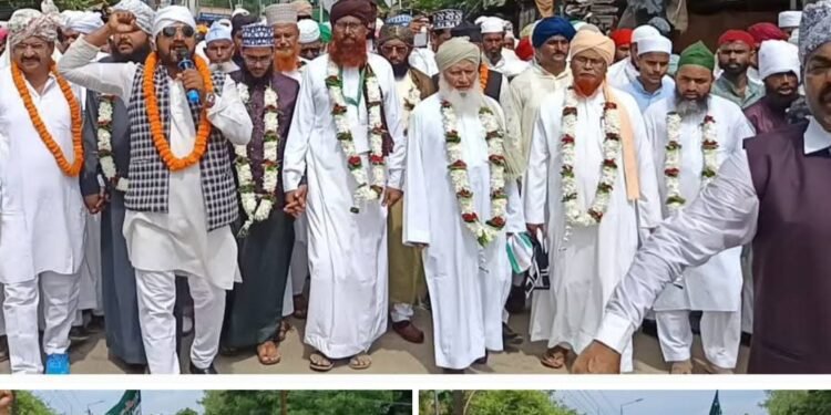 ईद-ए मिलादुन्नबी का जश्न,निकला जुलूस,पैग़म्बर मोहम्मद की आमद आमद के नारों से गूँज उठा शहर।