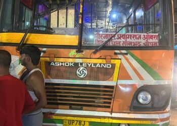 रोडवेज बस ने बाइक सवार को मारी टक्कर, बाइक सवार की मौत।