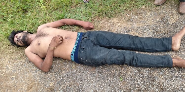 ट्रक पर तिरपाल ढकने चढ़ा खलासी हाईटेंशन तार की चपेट में आया।