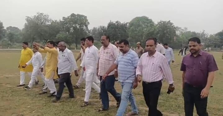 सीएम योगी के संभावित कार्यक्रम को लेकर तैयारियों में जुटा प्रशासन।