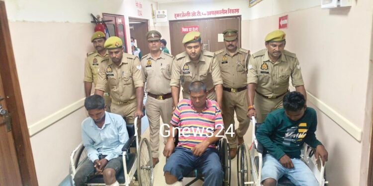 गैंग रेप अपराधियों से पुलिस की मुठभेड़।