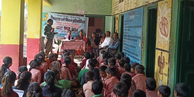 नेमना कंपोजिट विद्यालय में आयोजित हुई चित्रकला एवं क्विज प्रतियोगिता ।।