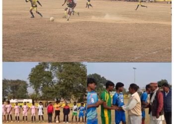 महुली में फुटबॉल का महासंग्राम, डंडई झारखंड व गया बिहार की शानदार जीत।