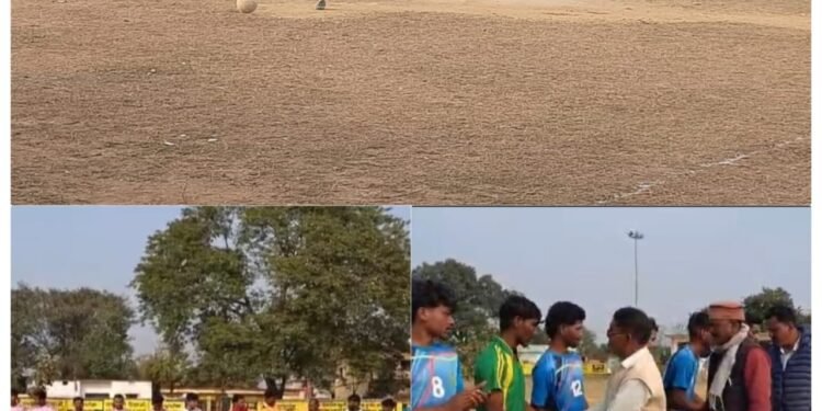 महुली में फुटबॉल का महासंग्राम, डंडई झारखंड व गया बिहार की शानदार जीत।
