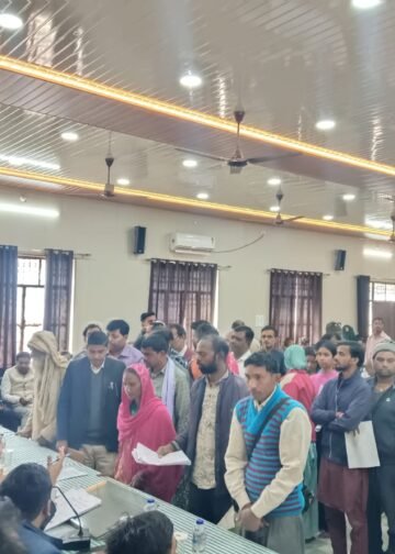 जिलाधिकारी ने किया दुद्धि तहसील का निरीक्षण।