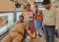 रक्तदान कर शहीदों को दी सच्ची श्रद्धांजलि, थाना परिसर में अनोखी पहल।
