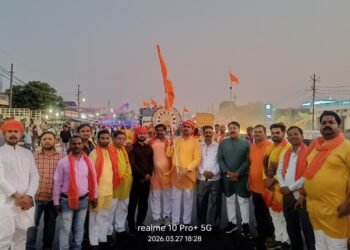 रामनवमी पर नगर निकली गई भब्य शोभायात्रा ।