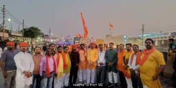 रामनवमी पर नगर निकली गई भब्य शोभायात्रा ।