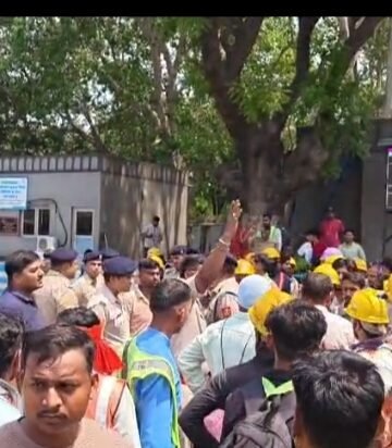 एनटीपीसी रिहंद में श्रमिकों का हंगामा, सीआईएसएफ पर मारपीट व दुर्व्यवहार के आरोप ।।